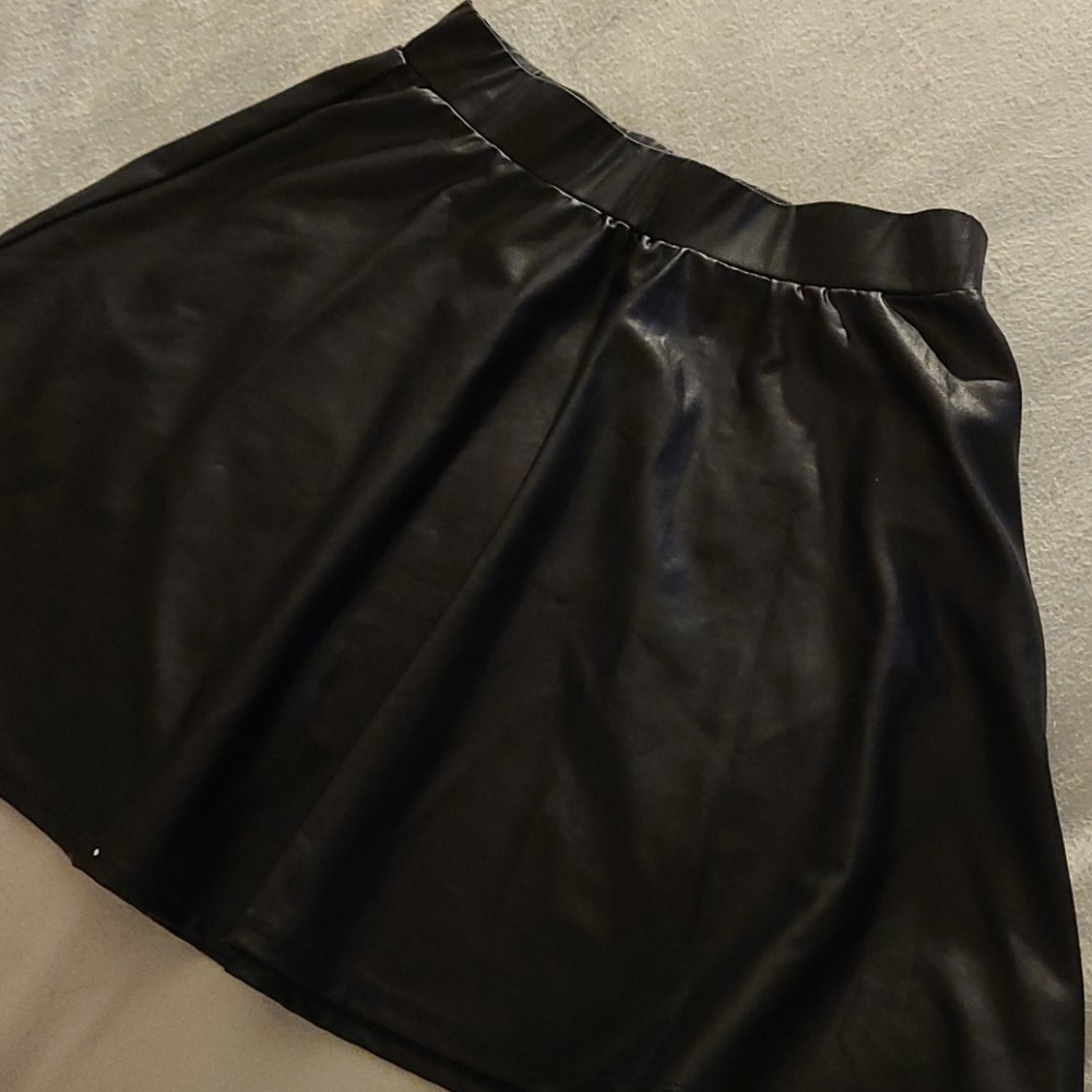 Black pleather skirt